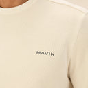 Lounge Ribbed Tee White logo detail