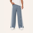 Waffle Stripe Sweatpants Light Blue - front
