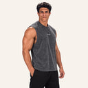 Washed Oversize Tank Stone Black - 45
