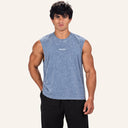 Washed Oversize Tank Stone Blue - front