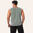 Washed Oversize Tank Stone Olive - back