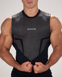 Stealth Compression Tank Black x White front