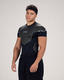 Stealth Compression Tee Black x White angled