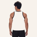 Contrast Curve Tank White x Black - Back